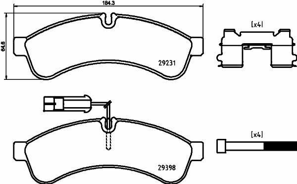 DİSK FREN BALATASI ARKA NISSAN NT500 05/13 RENAULT TRUCKS D-SERİE 01/16