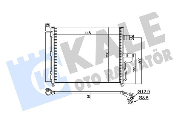 KLİMA KONDENSERİ ACCENT-ACCENT II AL/AL 448x370x16
