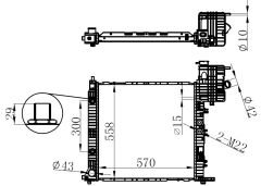 RADYATOR BRAZİNG AT 570X558X32 BME145 VİTO W638 96 62559A