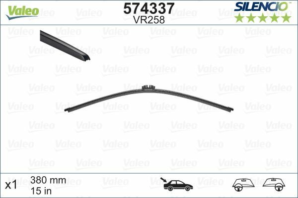 ARKA SİLECEK 380 CM Valeo Silencio X-TRM Flat Blade VM258 X1 BMW X5 VOLVO XC60 X90