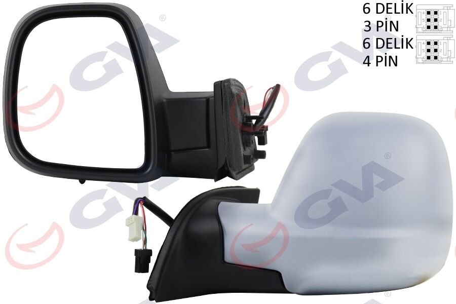 DIŞ DİKİZ AYNASI ELEKTRİKLİ KATLANIR SOL PARTNER-BERLINGO 13- ASTARLI KONVEKS CAM VM-8118EBPL