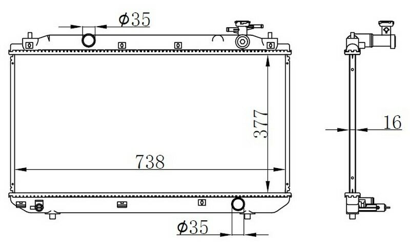 RADYATÖR BRAZİNG CHERY TIGGO MEK 377x738x16
