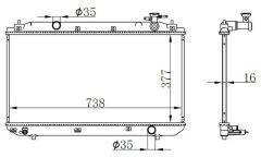 RADYATÖR BRAZİNG CHERY TIGGO MEK 377x738x16