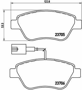 DİSK FREN BALATASI ÖN ALFA ROMEO MİTO 1.4 08/08 FIAT PUNTO EVO 1.2/1.4/1.3D 07/08-02/12