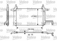 KLİMA KONDENSERİ KURUTUCU İLE STILO 1.2-1.4-1.6-1.8-1.9- JTD2.4 02-08 534x341x16