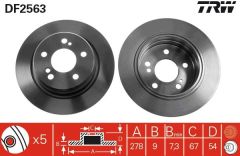 FREN DİSKİ ARKA MERCEDES-BENZ-124 CONVERTİBLE A124 -124 COUPE C124 -124 T-MODEL S124 -E-CLASS W1