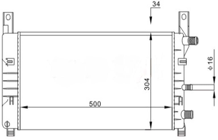 RADYATOR MECHANİCAL MT 500 304 34 FİESTA 1.1/1.3 89 62121A