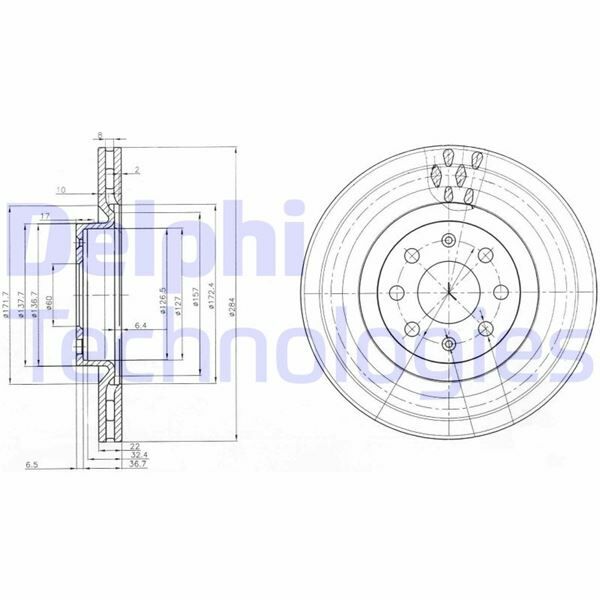 ÖN FREN AYNASI CORSA D 07 CORSA E 14 ADAM 13 PUNTO EVO-GRANDE PUNTO 05 284x22x6DLxHAVALI 15 İNÇ 55702646