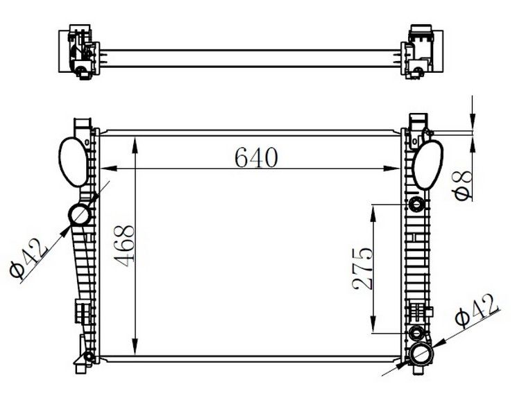 RADYATOR BRAZİNG AT 640X468X32 S-CLASS W220 98 62774A