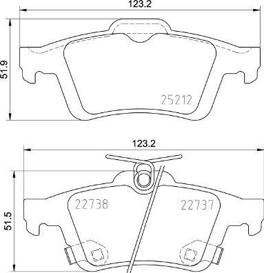 DİSK FREN BALATASI ARKA FORD FOCUS 2.3 07/15