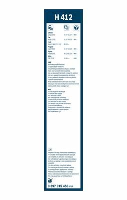 ARKA CAM SİLECEK SÜPÜRGESİ 400mm COMBO E-ZAFIRA LIFE-C3-BERLINGO-PARTNER-EXPERT-P208-P307