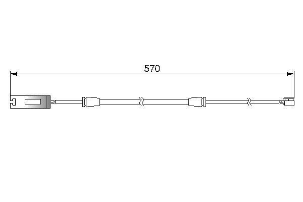 ÖN BALATA FİŞİ İKAZ KABLOSU BMW E38 7 SERİSİ 94-01 570mm