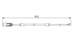 ÖN BALATA FİŞİ İKAZ KABLOSU BMW E38 7 SERİSİ 94-01 570mm