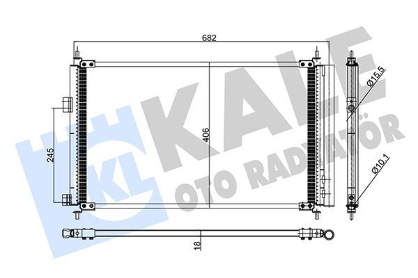 KLİMA KONDENSERİ TOYOTA RAV 4 III AL/AL 686x408x16
