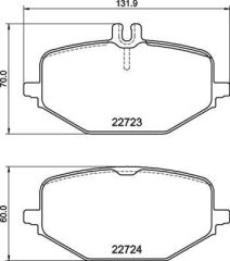 ARKA DİSK FREN BALATASI MERCEDES G500 4.0 01/18 MERCEDES GLE300 2.0D 10/18