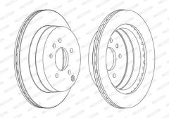 ARKA FREN AYNASI ANTARA 2.4-3.2 V6-2.0 CDTI 07 CHEVROLET CAPTIVA 2.4-3.2-2.0D 06 303x20x5DLxHAVALI