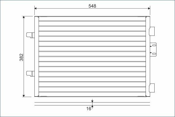 x KLİMA KONDENSERİ CLIO II 01 1.5 DCI 510x380x16