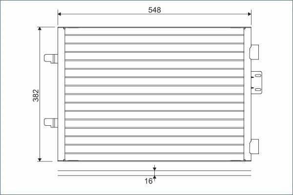 x KLİMA KONDENSERİ CLIO II 01 1.5 DCI 510x380x16