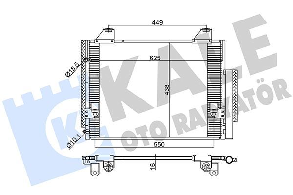 KLİMA KONDENSERİ TOYOTA HILUX III AL/AL 274x439x16