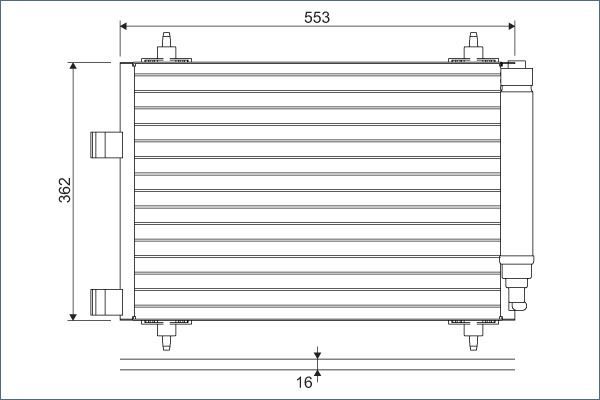 KLİMA RADYATÖRÜ KONDENSER PEUGEOT P307-P307 SW CITROEN C4-C5 2.0 HDI