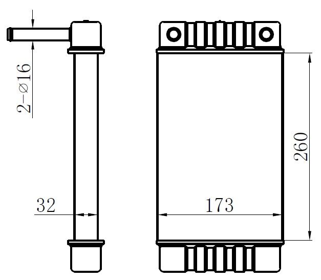 KALORİFER BRAZİNG HEATER A/M 260X175X32 DUCATO ARKA