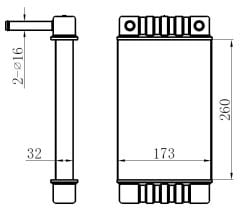 KALORİFER BRAZİNG HEATER A/M 260X175X32 DUCATO ARKA