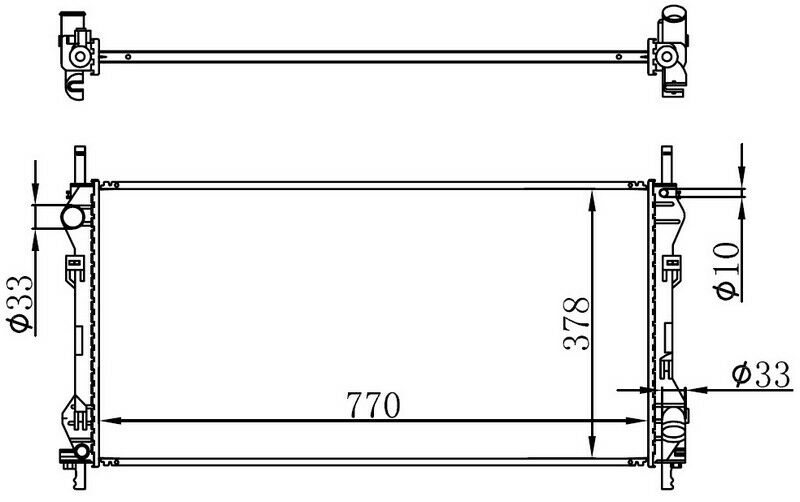 RADYATÖR FORD TRANSİT V184 2.0DI-TDCİ 00-06 770x378x22 AC /-