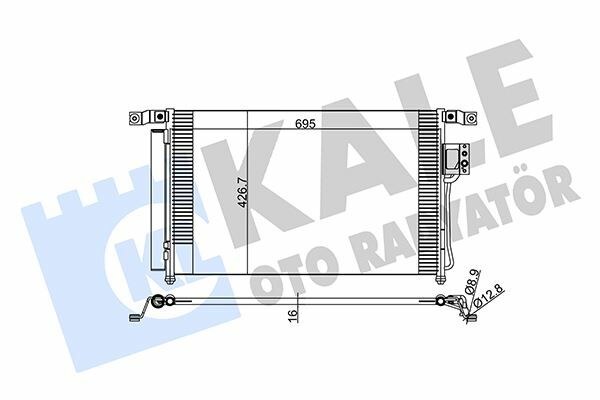 KLİMA KONDENSERİ SANTAFE 2.7-2.2 CRDİ 06 AL/AL 693x479x16
