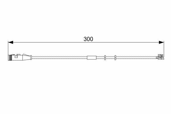 ÖN FREN BALATA FİŞİ İKAZ KABLOSU ASTRA H-ZAFIRA B 04 VECTRA C 1.9-2.0-2.2 GTS 04 300mm