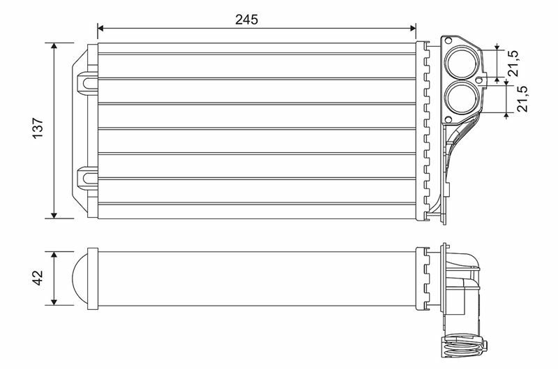 KALORİFER RADYATÖRÜ 307 00 242x135x42 / AC