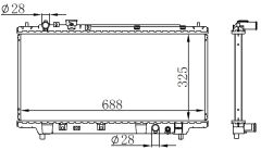 RADYATOR BRAZİNG MT 325X688X16 323- 1.3İ/1.5İ/1.6İ/1.8İ/1.7TD/2.0D 94- 62383