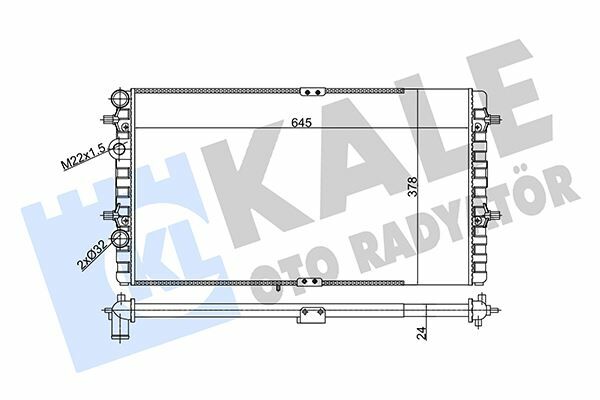 RADYATÖR SEAT CORDOBA-IBIZA II-INCA-VOLKSWAGEN CADDY II RADYATÖR AL/MKNK 645X378X24