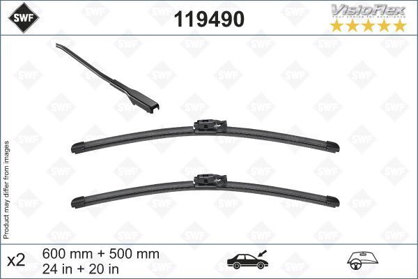 SWF VisioFlex Flat Blade X2 600 500 mm BMW X2 11/17