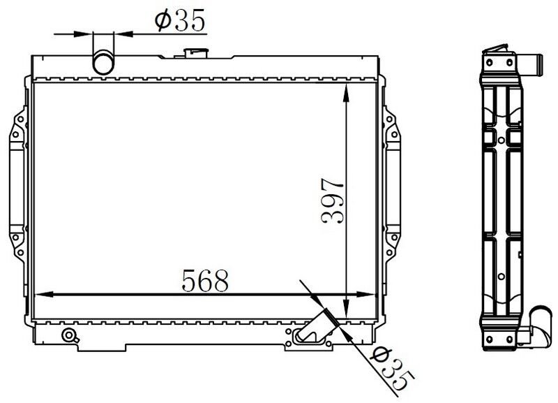 RADYATOR BRAZİNG MT 397X568X26 L200 87 68156