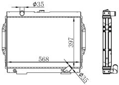 RADYATOR BRAZİNG MT 397X568X26 L200 87 68156