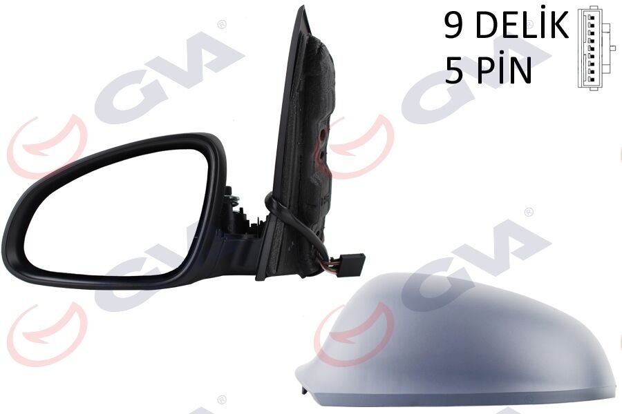 DIŞ DİKİZ AYNASI SOL ASTRA J 09 ELEKTRİKLİ ISITMALI ASTARLI ASFERİK 5 FİŞ VM-973EHPAL