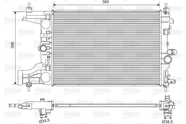 RADYATÖR OTOMATİK ASTRA J-ZAFIRA TOURER C-CRUZE 1.4-1.6 AL/PL/BRZ 580x398x16