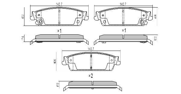 DİSK FREN BALATASI ARKA CADILLAC Escalade 07 CADILLAC Escalade ESV 07 CADILLAC Escalade EXT 07
