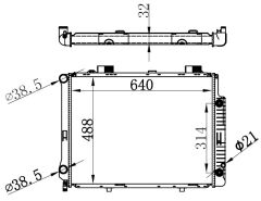 RADYATOR BRAZİNG AT 640X478X32 E-CLASS W210 E 280 95- 62666A