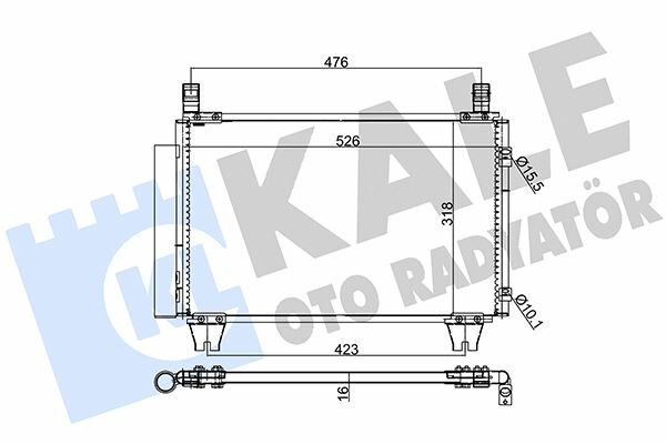 KLİMA KONDENSERİ YARIS AL/AL 524x318x16