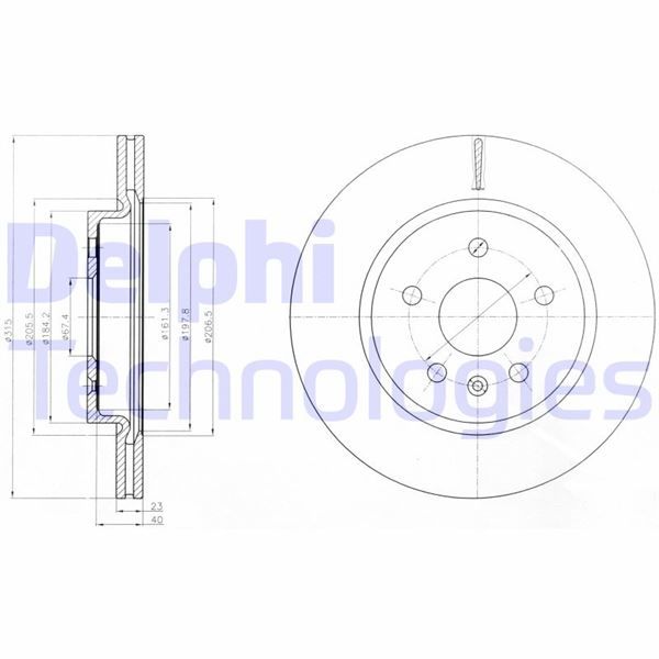 ARKA FREN AYNASI INSIGNIA A 08 SAAB 9-5 YS3G 10 17 JANT-18 JANT 315x22.9x5DLxHAVALI