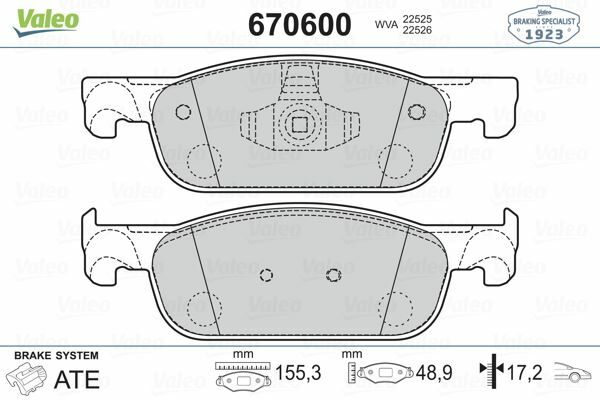 ÖN FREN BALATASI RENAULT CLIO IV 12 SYMBOL III 13 DACIA SANDERO II 13 LOGAN MCV II 14 LOGAN II 13 0.9TCe 1.0SCe 1.2 1.2TCe 1.5dCi 1.6