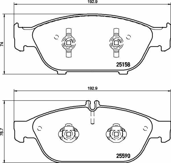 ÖN DİSK FREN BALATASI MERCEDES E500 4.7 09/11 MERCEDES E550 4.7 01/12