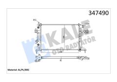 SU RADYATÖRÜ OPEL CORSA C-TIGRA 1.4 1.8 00 Z14XE AT AC BRAZING 538x358x26