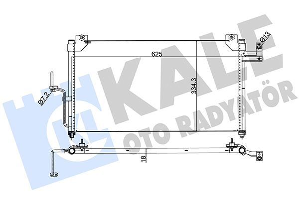 KLİMA KONDENSERİ MAZDA 323 F VI-323 S VI AL-AL 625X338X16