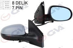 DIŞ DİKİZ AYNASI SAĞ BRAVO 07-14 ELEKTRİKLİ ISITMALI MAVİ CAM SENSÖRLÜ KONVEKS ASTARLI VM-6160EHSR