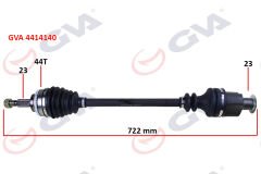 KOMPLE AKS SAĞ CLIO 2-KANGOO 2 1.5 DCI 02 ABS Lİ 724mm 44DİŞ Kalın Freze