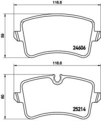 ARKA BALATA AUDI A4 R84 12 A5 13 A6 11 A7 14 Q5 12 2.0TDİ 3.0TDİ PORSCHE MACAN 14