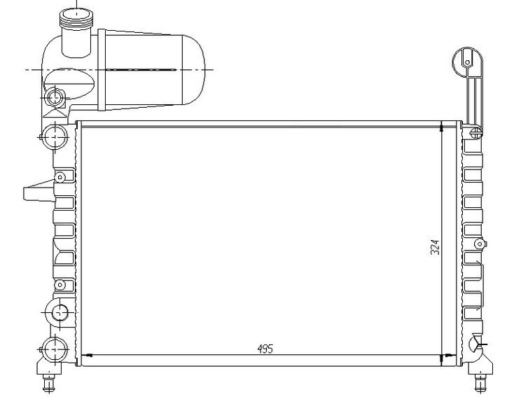 RADYATÖR TMPR-TIPO MEK KLİMASIZ 496x322x23 ALÜMİNYUM BİDONLU