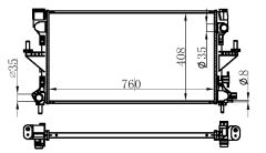 SU RADYATÖRÜ PEUGEOT BOxER-CITROEN JUMPER 2.2 3.0HDI 06 FIAT DUCATO 2.3D MTJ 11 MT MEKANİK 781x416x24 1616950280-1382424080-1617023380-1618094280